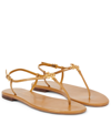 Tory Burch Capri T-strap Medallion Slingback Sandals In Toasted Bark