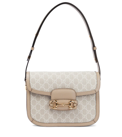 Gucci Gg Supreme Horsebit 1955 Shoulder Bag In Beige