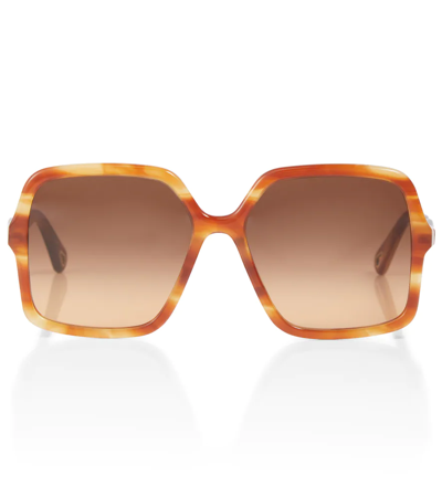 Chloé Oversized Tortoiseshell Sunglasses In Brown