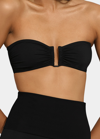 Eres Show Bandeau U-hardware Bikini Top In Noir