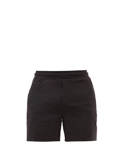 Lululemon Balancer Slim-fit Straight-leg Mesh-panelled Everlux™ Shorts In Black