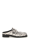MARTINE ROSE MARTINE ROSE PYTHON PRINT LEATHER LOAFERS MULES