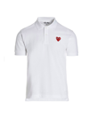 Comme Des Garçons Play Logo Polo Shirt In White