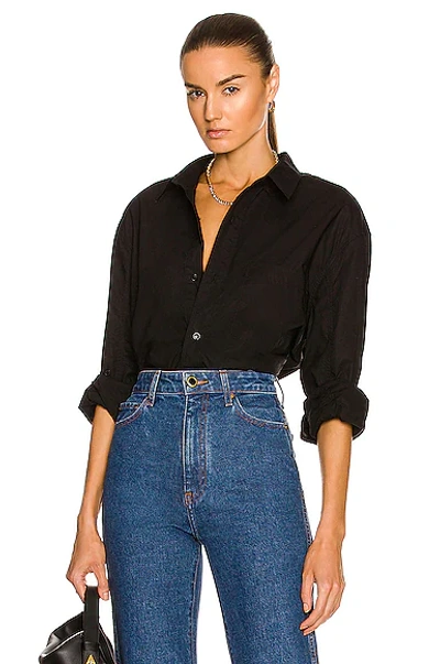 Citizens Of Humanity Kayla Long Sleeve Button Down Shirt In Black