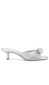 Larroude Larroudé The Valerie Kitten-heel Sandals In Silver