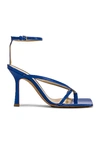 Bottega Veneta Stretch Ankle Strap Sandals In Aquarium