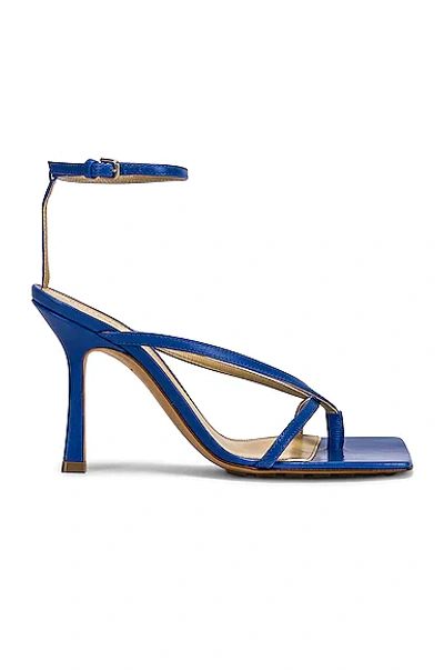 Bottega Veneta Stretch Ankle Strap Sandals In Aquarium