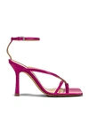 Bottega Veneta Multi Strap Stretch High-heel Sandals In Hollyhock