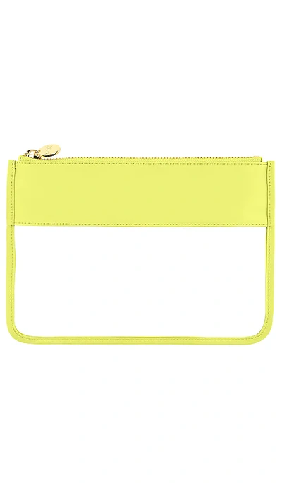 Stoney Clover Lane Classic Clear Flat Pouch In Green