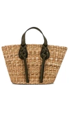 Ulla Johnson Seaview Leather-trimmed Straw Tote In Neutral