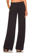 Theory U Terena K. Preci Clean Front Wide Leg Pants In Black