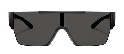 Burberry Be 4291 346487 Shield Sunglasses In Matte Black/grey