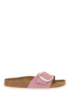 Birkenstock Madrid Big Buckle - Nubuck Leather Slipper With Buckle In Pink