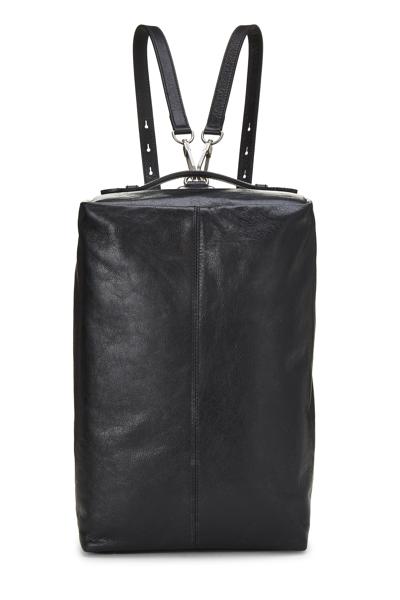 Pre-owned Gucci Black Leather Soft Backpack 