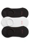 Hue 3-pack The Perfect Sneaker Liner Socks In Black/ White Pack