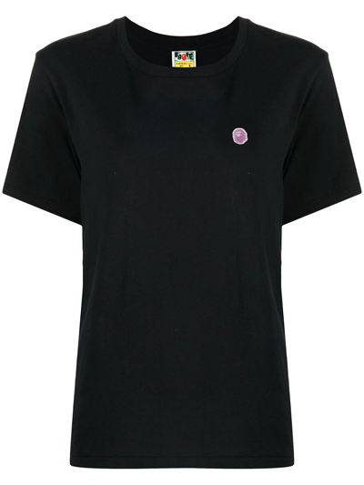 A Bathing Ape Logo印花短袖t恤 In Black