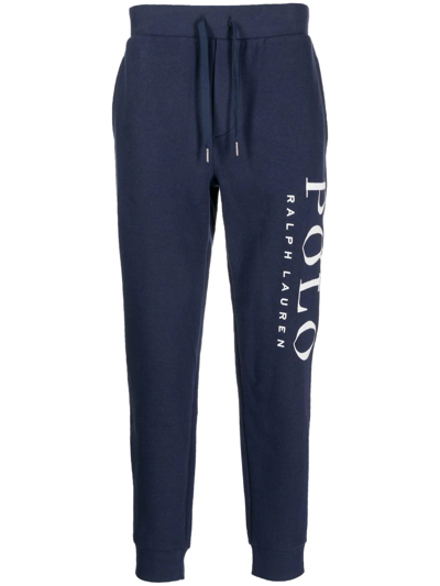 Polo Ralph Lauren Logo Print Track Pants In Blau