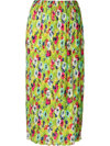 Msgm Woman Midi Skirt Light Green Size 4 Polyester In Green