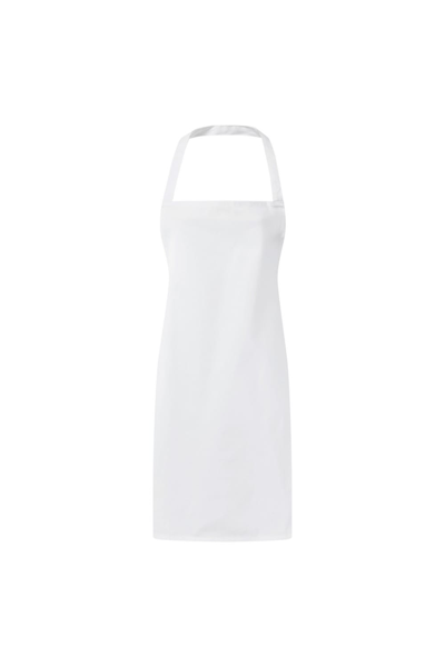 Premier Ladies/womens Essential Bib Apron / Catering Workwear (white) (one Size) (one Size)