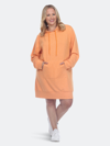 White Mark Plus Size Hoodie Sweatshirt Dress In Orange