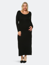 White Mark Women's Plus Size Ria Dress In Black