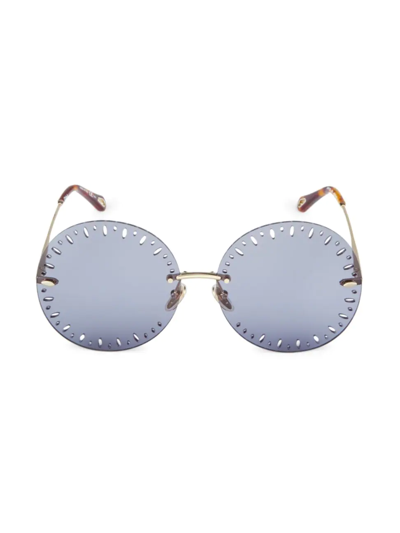 Chloé Women's Ysé 63mm Round Sunglasses In Gold