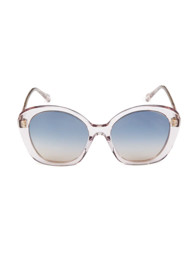 Chloé Xena 55mm Geometric Sunglasses In Pink