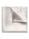 Eton Silk Wedding Pocket Square In Grey