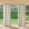 Frontgate Outdoor Curtain Stripe Panel In Resort Stripe Tan