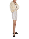 Vision Of Super Paisley Pattern Cyclist Bermuda In Beige