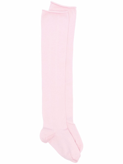 Marni Long Striped Socks In Pink