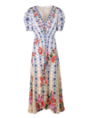 Saloni Lea Floral-print Silk-jacquard Maxi Dress In Multi