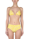 Etro Yellow Liquid Paisley Bikini