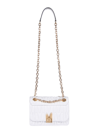 MOSCHINO QUILTED LOGO SHOULDER BAG
