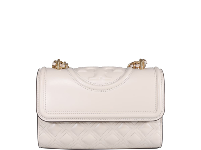 Tory Burch Fleming Small Convertible Shoulder Bag In Beige