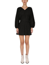 Patou Balloon Sleeves Dress In Nero