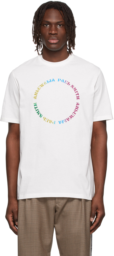 Ahluwalia &paul Smith Ssense Exclusive White T-shirt