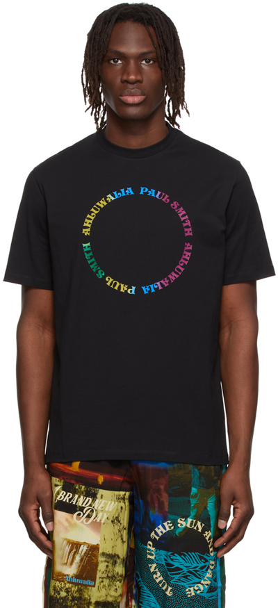 Ahluwalia &paul Smith Ssense Exclusive Black T-shirt