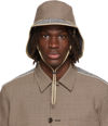 Ahluwalia &paul Smith Ssense Exclusive Beige & Khaki Fisherman Bucket Hat In Multi