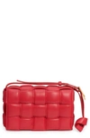 Bottega Veneta The Cassette Padded Leather Crossbody Bag In Apple Candy-gold