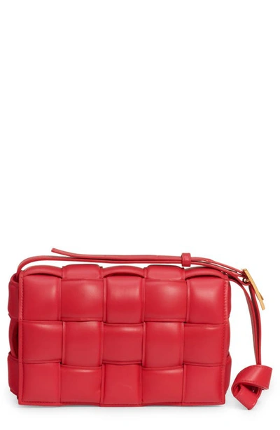 Bottega Veneta The Cassette Padded Leather Crossbody Bag In Apple Candy-gold