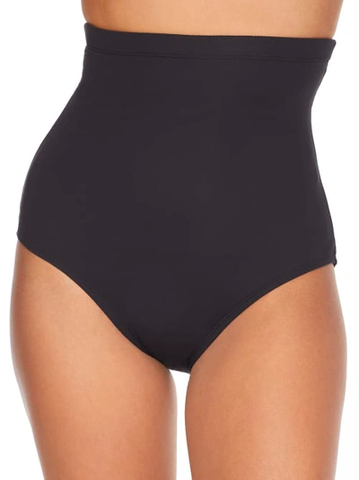 Anne Cole Signature Live In Color Control High-waist Bikini Bottom In Black