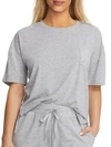 Bare Necessities Relax, Recharge, Recycled Ribbed Knit Tee In Heather Grey