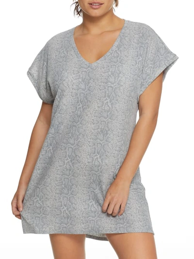 Bare Necessities Relax, Recharge, Recycled Knit Sleep Dress In Python