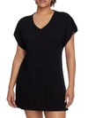 Bare Necessities Relax, Recharge, Recycled Knit Sleep Dress In Black