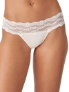 B.tempt'd By Wacoal B.adorable Thong Panty In Pale Peach