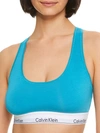 Calvin Klein Modern Cotton Racerback Bralette In Tapestry Teal