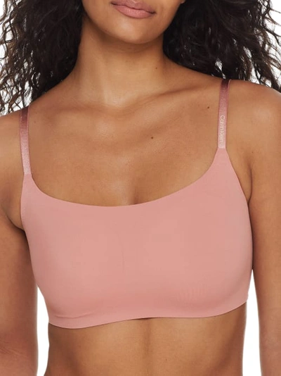 Calvin Klein Invisibles Comfort Bralette In Red Grape