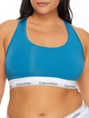 Calvin Klein Plus Size Modern Cotton Bralette In Tapestry Teal