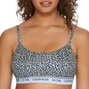 Calvin Klein Ck One Cotton Bralette In Mini Cheetah